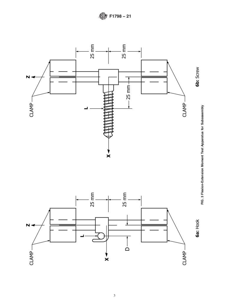 ASTM F1798-21 - Standard Test Method for Evaluating the Static and Fatigue Properties of Interconnection  Mechanisms and Subassemblies Used in Spinal Arthrodesis Implants