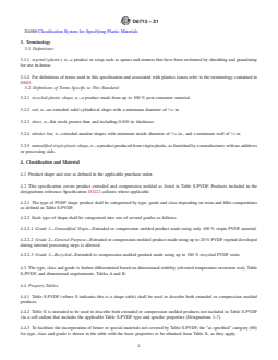 ASTM D6713-21 REDLINE ASTM D6713-21 - Standard Specification for Extruded and Compression Molded Shapes Made from Poly(Vinylidene Fluoride) (PVDF) - Page 2 preview