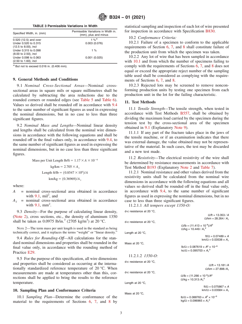 ASTM B324-01(2021) - Standard Specification for Aluminum Rectangular and Square Wire for Electrical Purposes