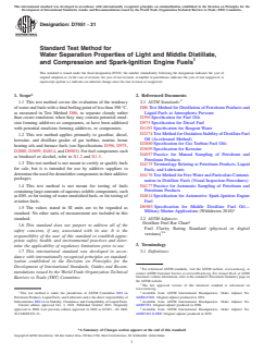 ASTM D7451-21 ASTM D7451-21 - Standard Test Method for Water Separation Properties of Light and Middle Distillate, and Compression and Spark-Ignition Engine Fuels - Page 1 preview