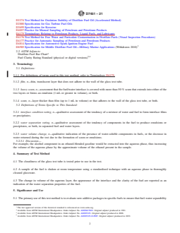 ASTM D7451-21 REDLINE ASTM D7451-21 - Standard Test Method for Water Separation Properties of Light and Middle Distillate, and Compression and Spark-Ignition Engine Fuels - Page 2 preview