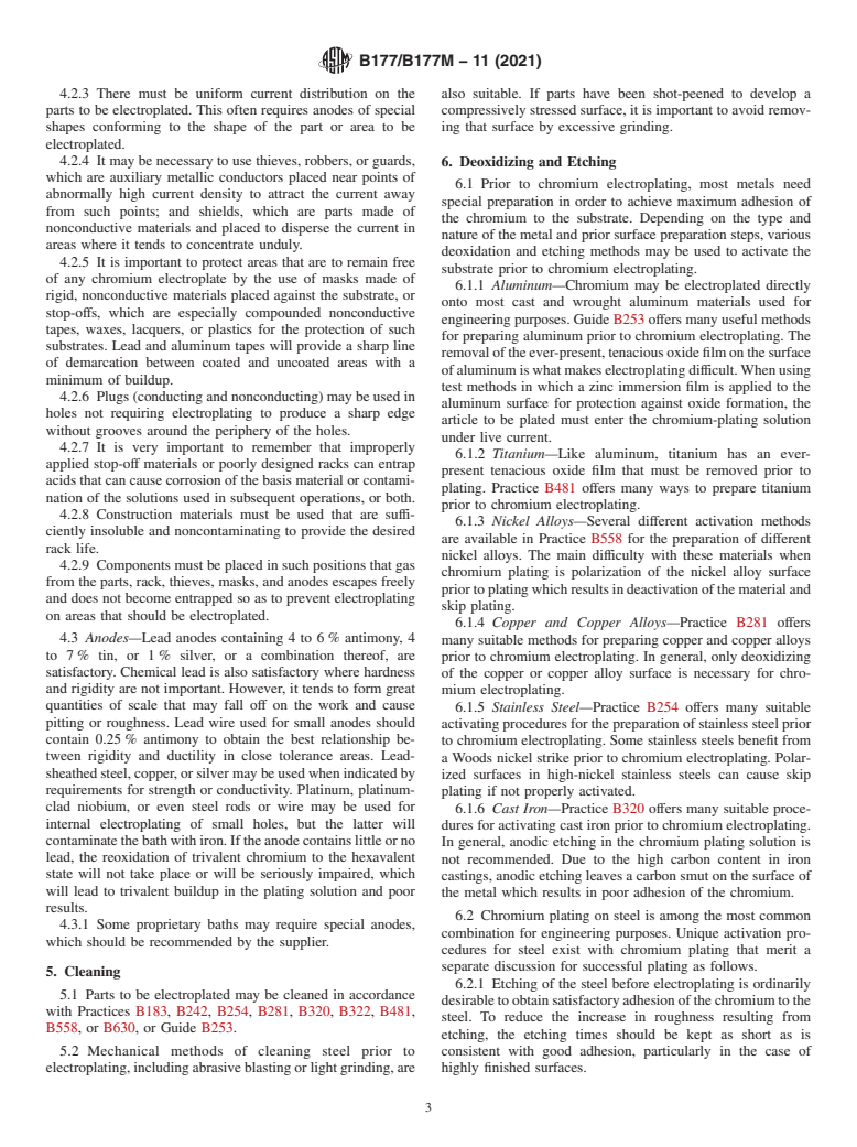 ASTM B177/B177M-11(2021) - Standard Guide for  Engineering Chromium Electroplating