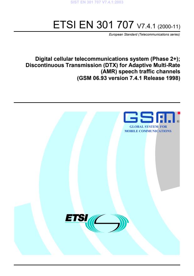 SIST EN 301 707 V7.4.1:2003
