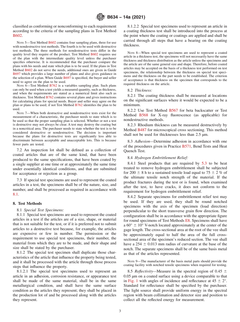 ASTM B634-14a(2021) - Standard Specification for  Electrodeposited Coatings of Rhodium for Engineering Use