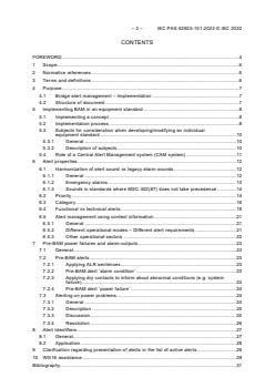 IEC PAS 62923-101:2022 - Maritime navigation and radiocommunication equipment and systems - Bridge alert management - Part 101: Guideline on implementation
Released:9/15/2022 - Page 4 preview