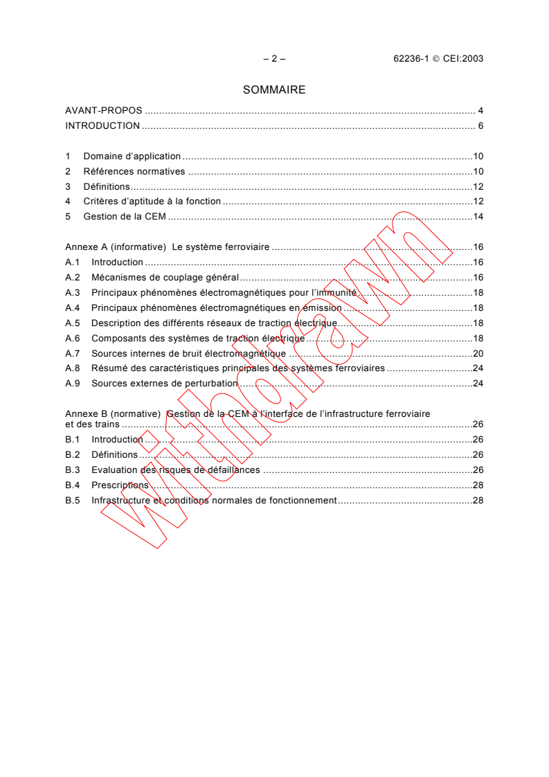 IEC 62236-1:2003 IEC 62236-1:2003 - Railway applications - Electromagnetic compatibility - Part 1: General
Released:4/24/2003
Isbn:2831869323 - Page 4 preview