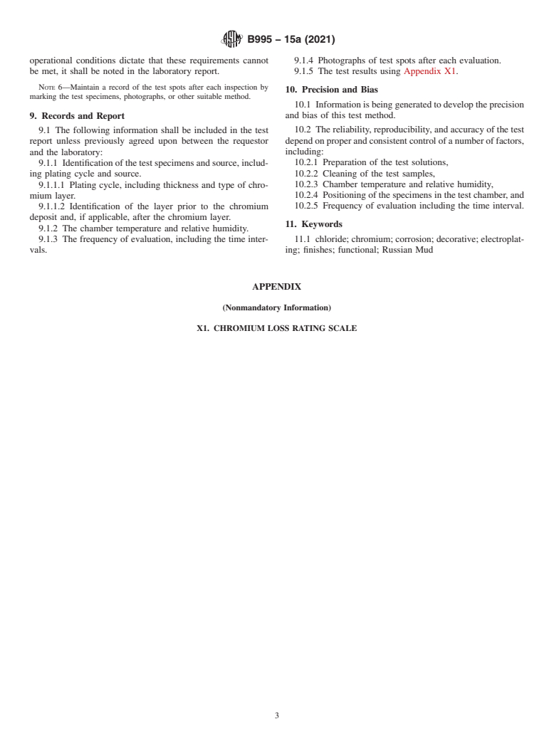 ASTM B995-15a(2021) - Standard Test Method for Chloride Resistance Test for Chromium Electroplated Parts (Russian  Mud Test)