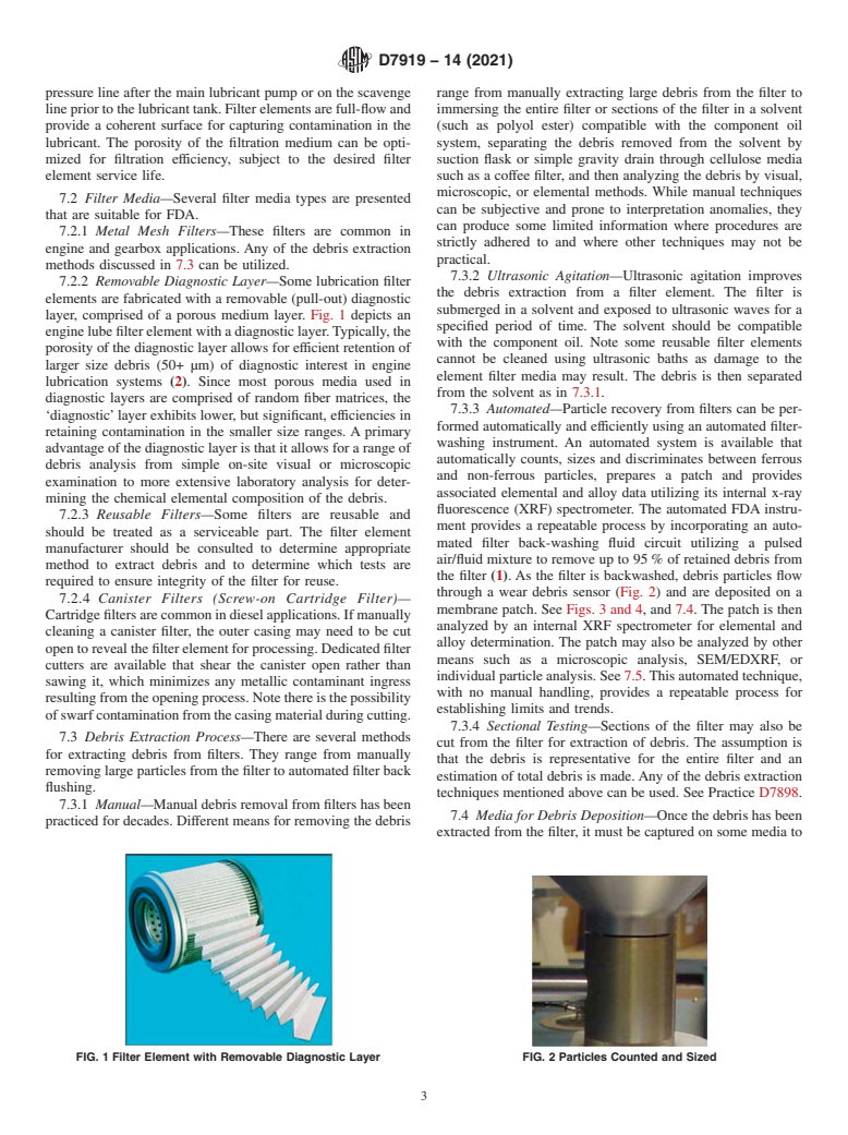 ASTM D7919-14(2021) - Standard Guide for Filter Debris Analysis (FDA) Using Manual or Automated Processes