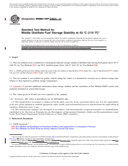 ASTM D4625-21 REDLINE ASTM D4625-21 - Standard Test Method for Middle Distillate Fuel Storage Stability at 43 °C (110 °F) - Page 1 preview