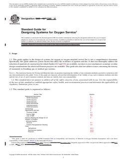 REDLINE ASTM G88-21 - Standard Guide for  Designing Systems for Oxygen Service - Page 1 preview