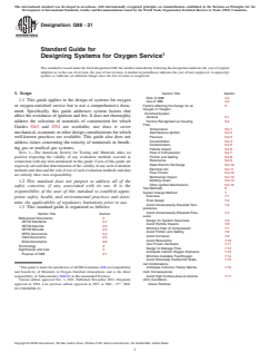 ASTM G88-21 - Standard Guide for  Designing Systems for Oxygen Service - Page 1 preview