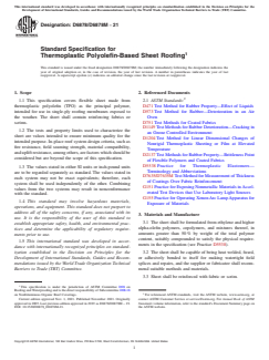 ASTM D6878/D6878M-21 ASTM D6878/D6878M-21 - Standard Specification for Thermoplastic Polyolefin-Based Sheet Roofing - Page 1 preview