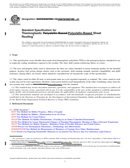 ASTM D6878/D6878M-21 REDLINE ASTM D6878/D6878M-21 - Standard Specification for Thermoplastic Polyolefin-Based Sheet Roofing - Page 1 preview