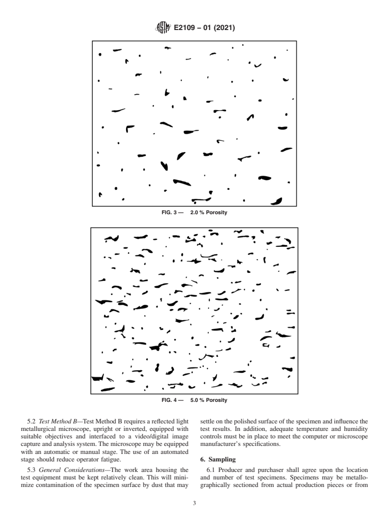 ASTM E2109-01(2021) - Standard Test Methods for  Determining Area Percentage Porosity in Thermal Sprayed Coatings