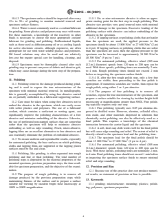 ASTM E2015-04(2021) ASTM E2015-04(2021) - Standard Guide for Preparation of Plastics and Polymeric Specimens for Microstructural Examination - Page 4 preview
