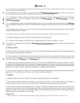 ASTM E2550-21 REDLINE ASTM E2550-21 - Standard Test Method for Thermal Stability by Thermogravimetry - Page 4 preview
