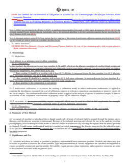ASTM D5845-21 REDLINE ASTM D5845-21 - Standard Test Method for Determination of MTBE, ETBE, TAME, DIPE, Methanol, Ethanol and <emph type="ital">tert</emph>-Butanol in Gasoline by Infrared Spectroscopy - Page 2 preview