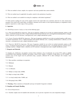 ASTM D5845-21 REDLINE ASTM D5845-21 - Standard Test Method for Determination of MTBE, ETBE, TAME, DIPE, Methanol, Ethanol and <emph type="ital">tert</emph>-Butanol in Gasoline by Infrared Spectroscopy - Page 3 preview