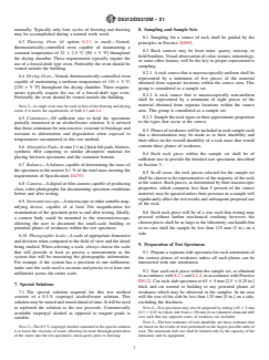 ASTM D5312/D5312M-21 ASTM D5312/D5312M-21 - Standard Test Method for Evaluation of Durability of Rock for Erosion Control Under Freezing and Thawing Conditions - Page 3 preview