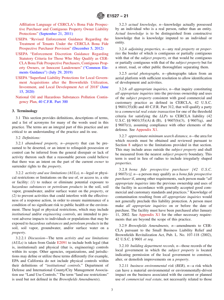 ASTM E1527-21 - Standard Practice for Environmental Site Assessments: Phase I Environmental Site  Assessment Process