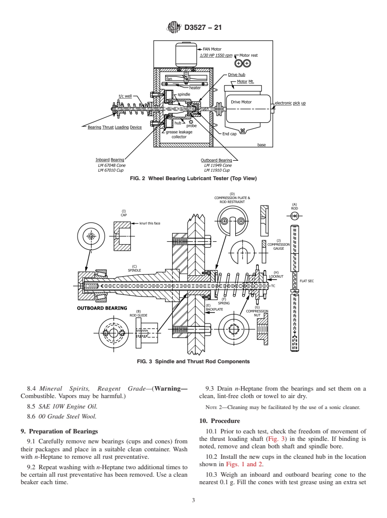 ASTM D3527-21 - Standard Test Method for  Life Performance of Automotive Wheel Bearing Grease