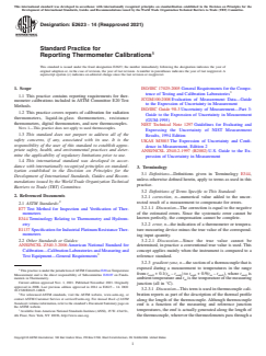 ASTM E2623-14(2021) ASTM E2623-14(2021) - Standard Practice for Reporting Thermometer Calibrations - Page 1 preview