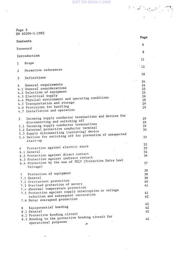 EN 60204-1:1992 EN 60204-1:2000 - Page 4 preview