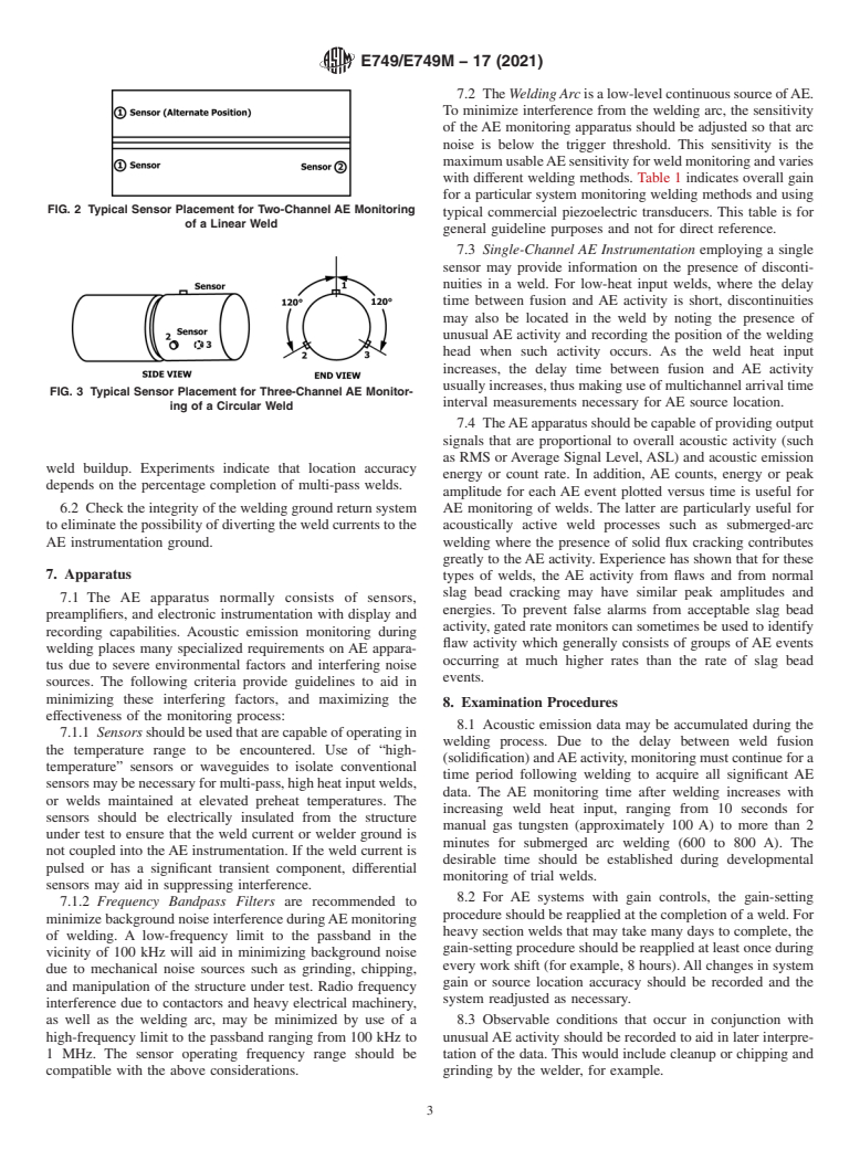 ASTM E749/E749M-17(2021) - Standard Practice for  Acoustic Emission Monitoring During Continuous Welding