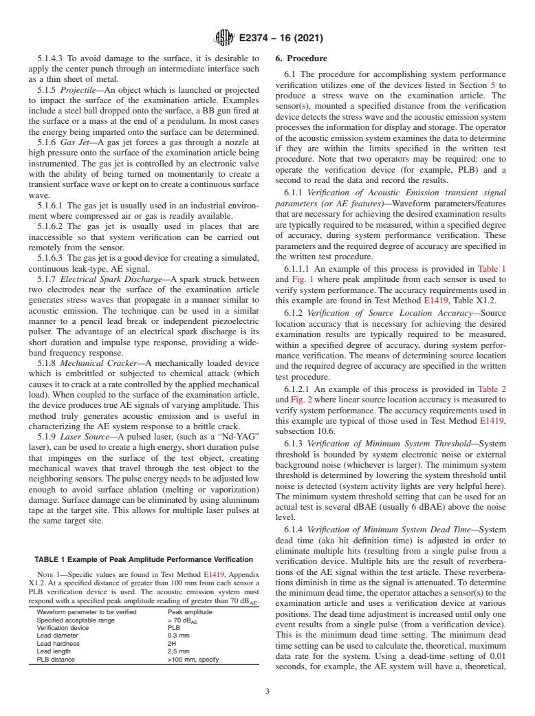 ASTM E2374-16(2021) - Standard Guide for  Acoustic Emission System Performance Verification