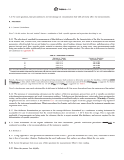 ASTM D6988-21 REDLINE ASTM D6988-21 - Standard Guide for Determination of Thickness of Plastic Film Test Specimens - Page 4 preview