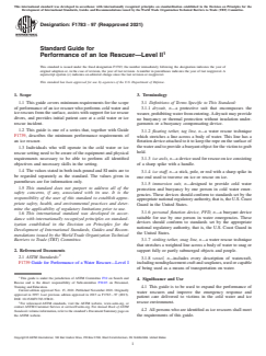ASTM F1783-97(2021) ASTM F1783-97(2021) - Standard Guide for Performance of an Ice Rescuer—Level II