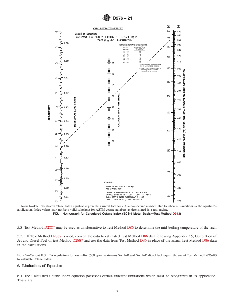 REDLINE ASTM D976-21 - Standard Test Method for  Calculated Cetane Index of Distillate Fuels