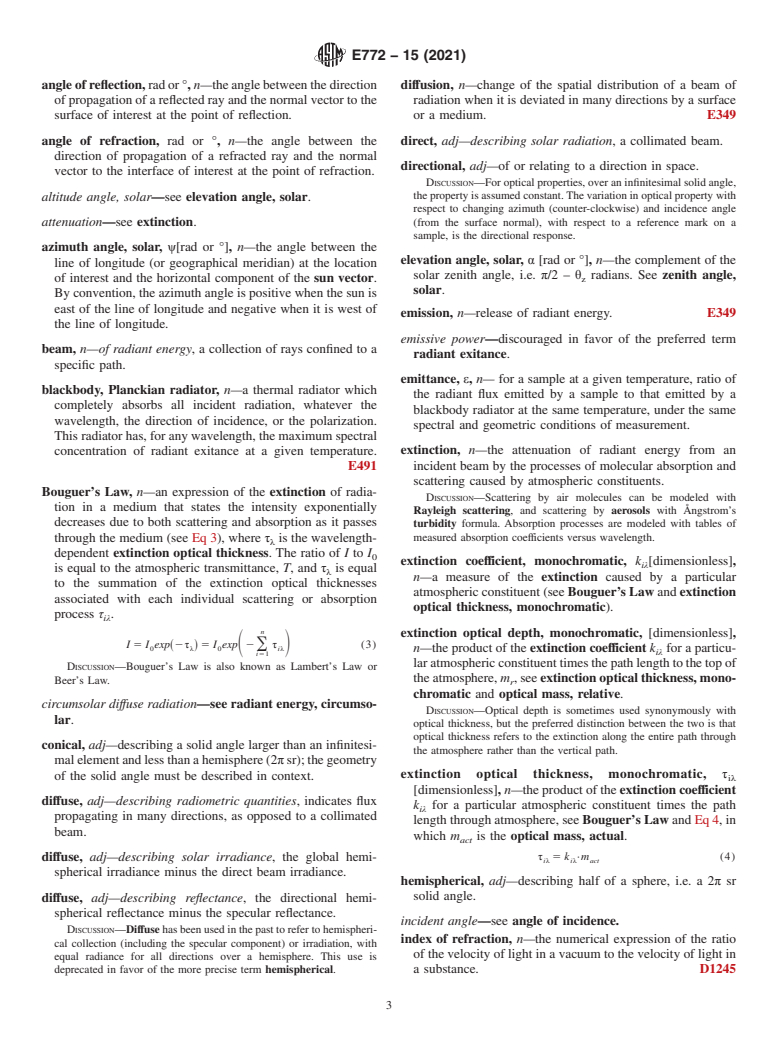 ASTM E772-15(2021) - Standard Terminology of  Solar Energy Conversion