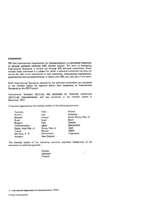 ISO 5122:1979 ISO 5122:1979 - Documentation -- Abstract sheets in serial publications - Page 2 preview