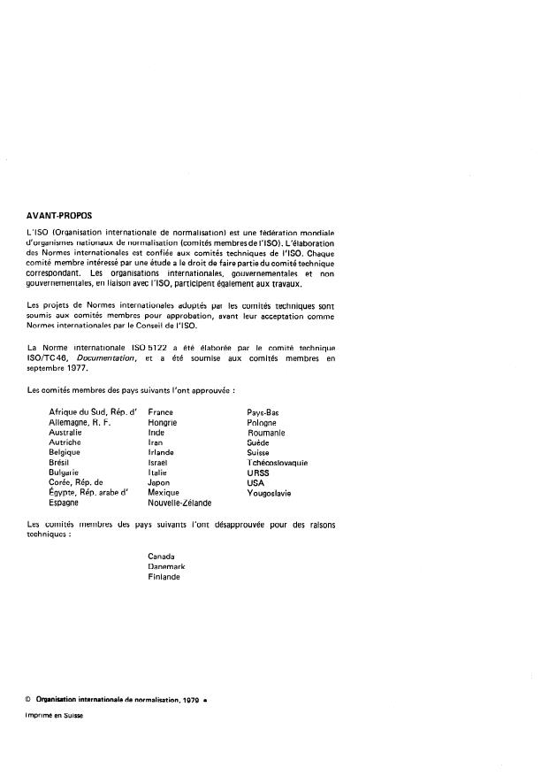 ISO 5122:1979 ISO 5122:1979 - Documentation -- Sommaires analytiques dans les publications en série - Page 2 preview