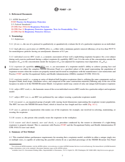 ASTM F3407-21 REDLINE ASTM F3407-21 - Standard Test Method for Respirator Fit Capability for Negative-Pressure Half-Facepiece Particulate Respirators - Page 2 preview
