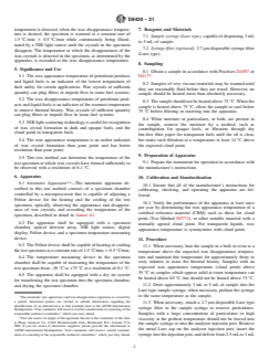 ASTM D8420-21 ASTM D8420-21 - Standard Test Method for Wax Appearance Temperature and Wax Disappearance Temperature of Petroleum Products and Liquid Fuels - Page 2 preview