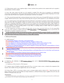 ASTM D4015-21 REDLINE ASTM D4015-21 - Standard Test Methods for Modulus and Damping of Soils by Fixed-Base Resonant Column Devices - Page 2 preview