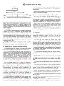 ASTM D5405/D5405M-98(2021) ASTM D5405/D5405M-98(2021) - Standard Test Method for Conducting Time-to-Failure (Creep-Rupture) Tests of Joints Fabricated from Nonbituminous Organic Roof Membrane Material - Page 4 preview
