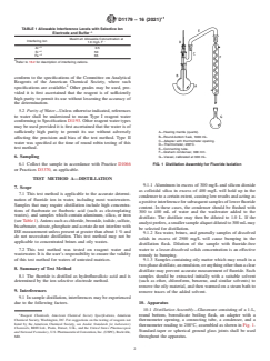 ASTM D1179-16(2021)e1 ASTM D1179-16(2021)e1 - Standard Test Methods for Fluoride Ion in Water - Page 2 preview