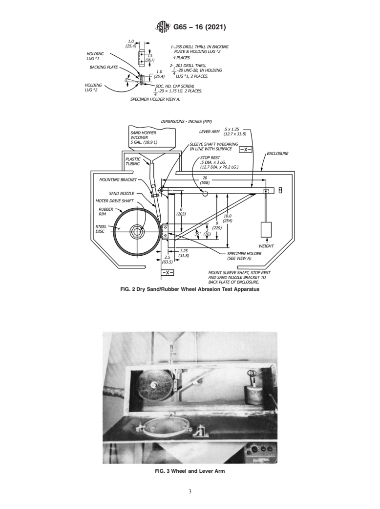 ASTM G65-16(2021) - Standard Test Method for Measuring Abrasion Using the Dry Sand/Rubber Wheel Apparatus