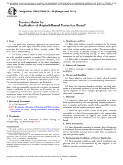 ASTM D6451/D6451M-99(2021) ASTM D6451/D6451M-99(2021) - Standard Guide for Application of Asphalt-Based Protection Board - Page 1 preview