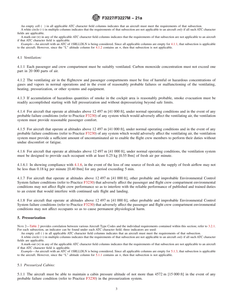 REDLINE ASTM F3227/F3227M-21a - Standard Specification for Environmental Systems in Aircraft