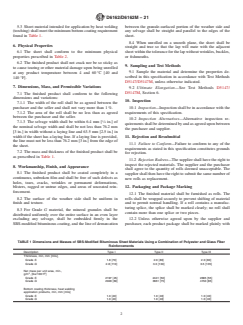 ASTM D6162/D6162M-21 ASTM D6162/D6162M-21 - Standard Specification for Styrene Butadiene Styrene (SBS) Modified Bituminous Sheet Materials Using a Combination of Polyester and Glass Fiber Reinforcements - Page 2 preview