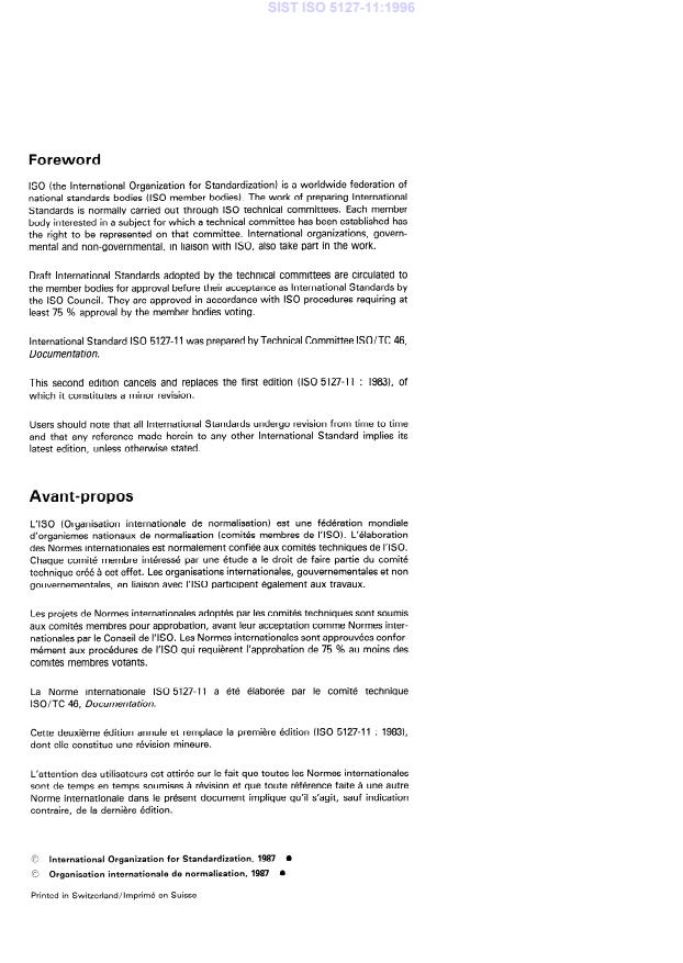 ISO 5127-11:1987 ISO 5127-11:1996 - Page 4 preview