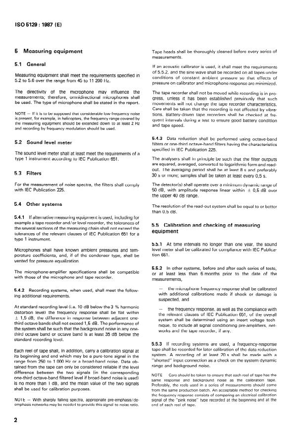 ISO 5129:1987 ISO 5129:1987 - Acoustics -- Measurement of noise inside aircraft - Page 4 preview
