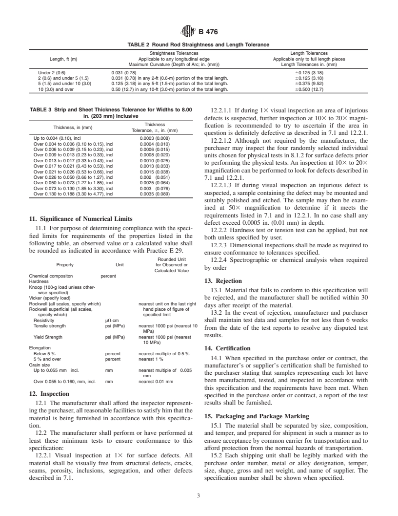 ASTM B476-01 - Standard Specification for General Requirements for Wrought Precious Metal Electrical Contact Materials