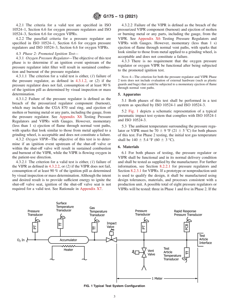 ASTM G175-13(2021) - Standard Test Method for  Evaluating the Ignition Sensitivity and Fault Tolerance of  Oxygen Pressure Regulators Used for Medical and Emergency Applications