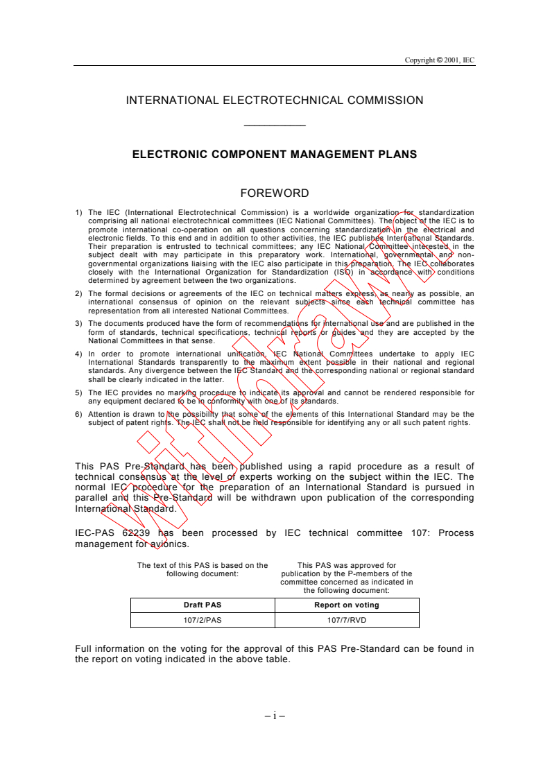 IEC PAS 62239:2001 - Electronic component management plans
Released:4/3/2001
Isbn:2831857406