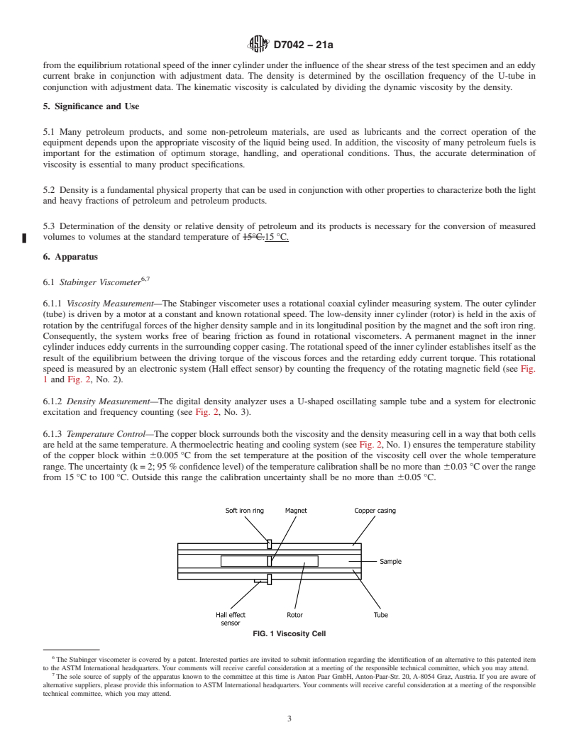 REDLINE ASTM D7042-21a - Standard Test Method for Dynamic Viscosity and Density of Liquids by Stabinger Viscometer  (and the Calculation of Kinematic Viscosity)